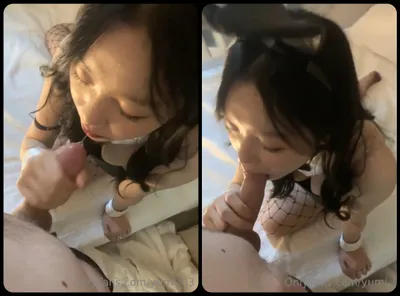 Thỏ con dam dang thích liếm cặc to