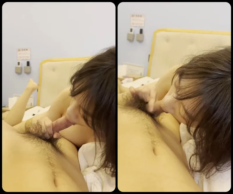 Người tình ngoan liếm láp cây hàng bự của anh